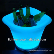 LED illuminated ice bucket coolers remote control RGB color changing large capacity plastic bar led ice bucket